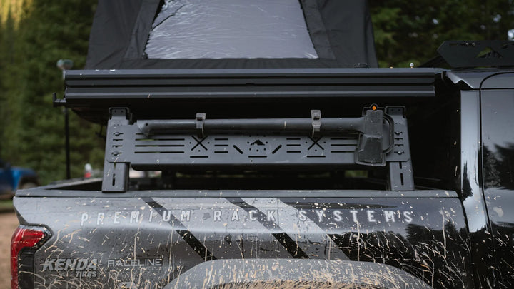 Truck bed rack with Sherpa system