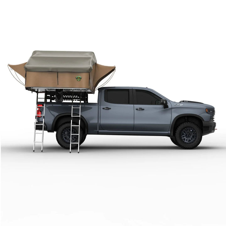 roof truck tent Tuff Stuff TS-RTT-ANX-ELT Elite Overland Roof Top Tent & Annex Room, 5 Person