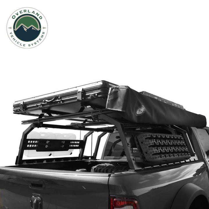 Overland truck rack rear angle view