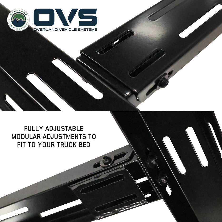 Mid height rack with crossbars