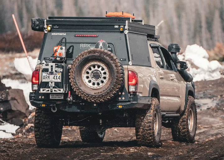 Swing out tire carrier bumper