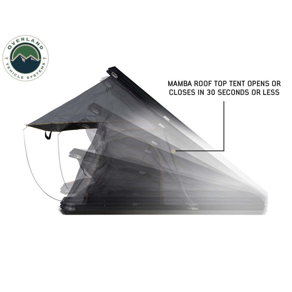 Compact hard shell roof tent