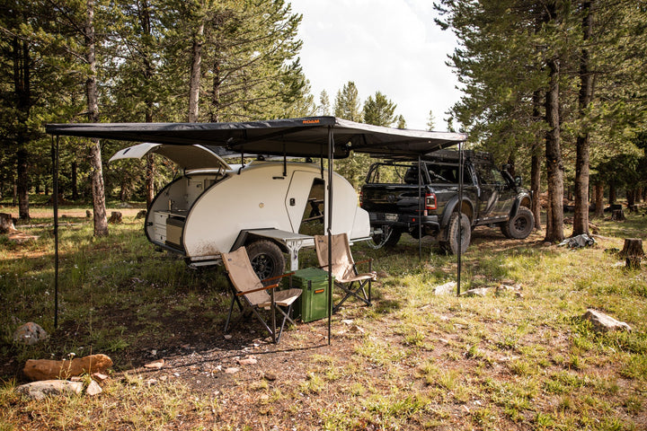Adventure-ready 180-degree awning