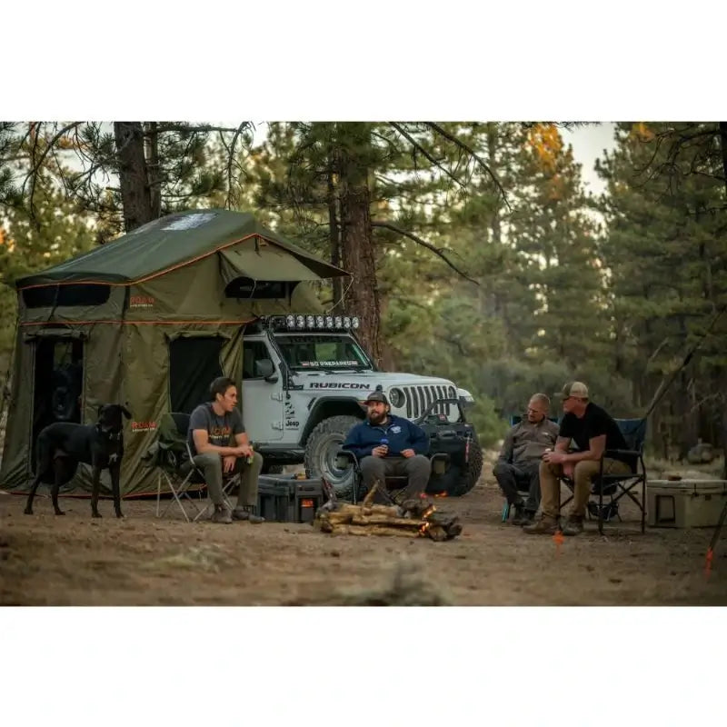 Roam Vagabond XL Tent on a campsite with few friends