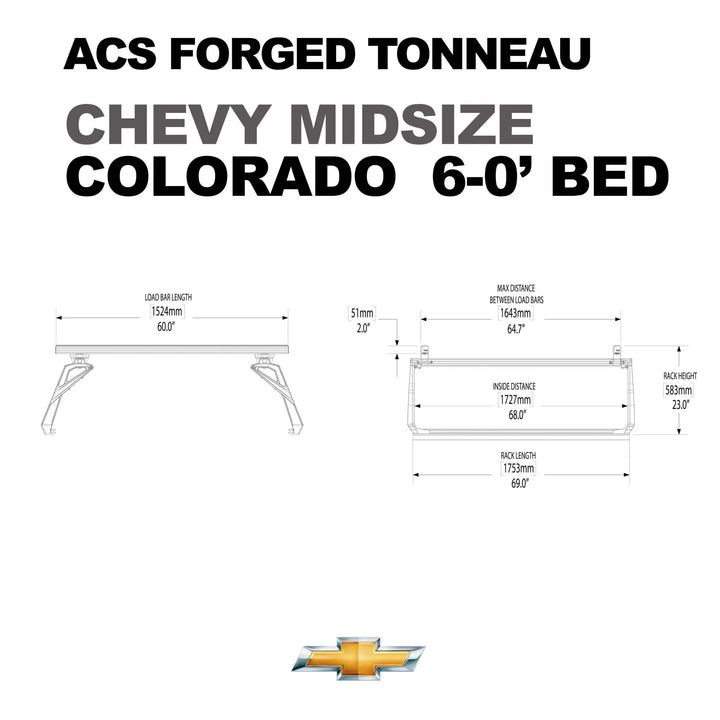 ACS FORGED TONNEAU Rails Chevy