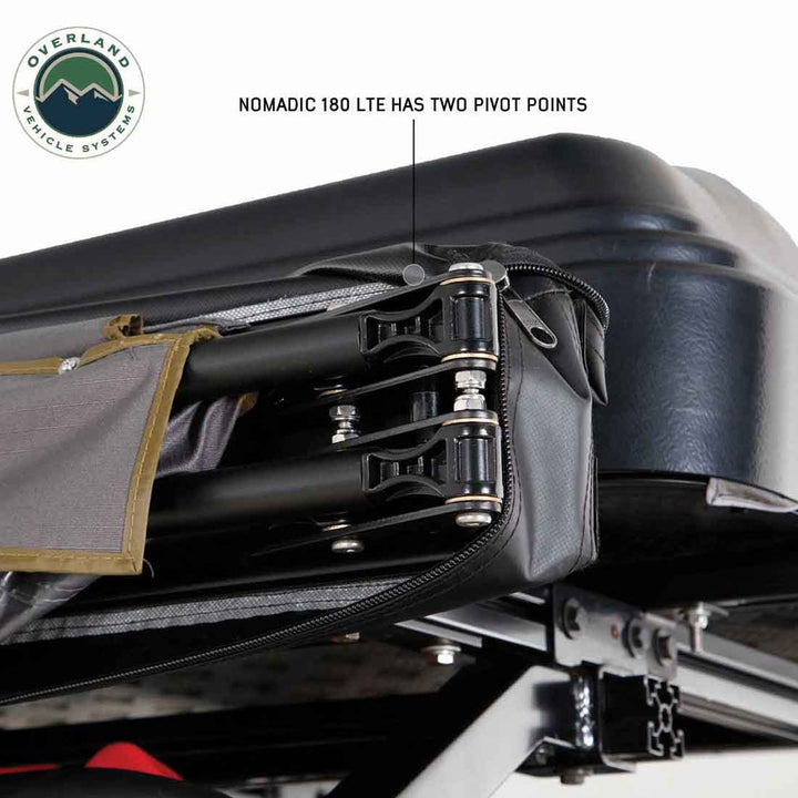 Compact 180-degree camping awning