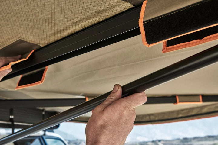 Car roof rack awning