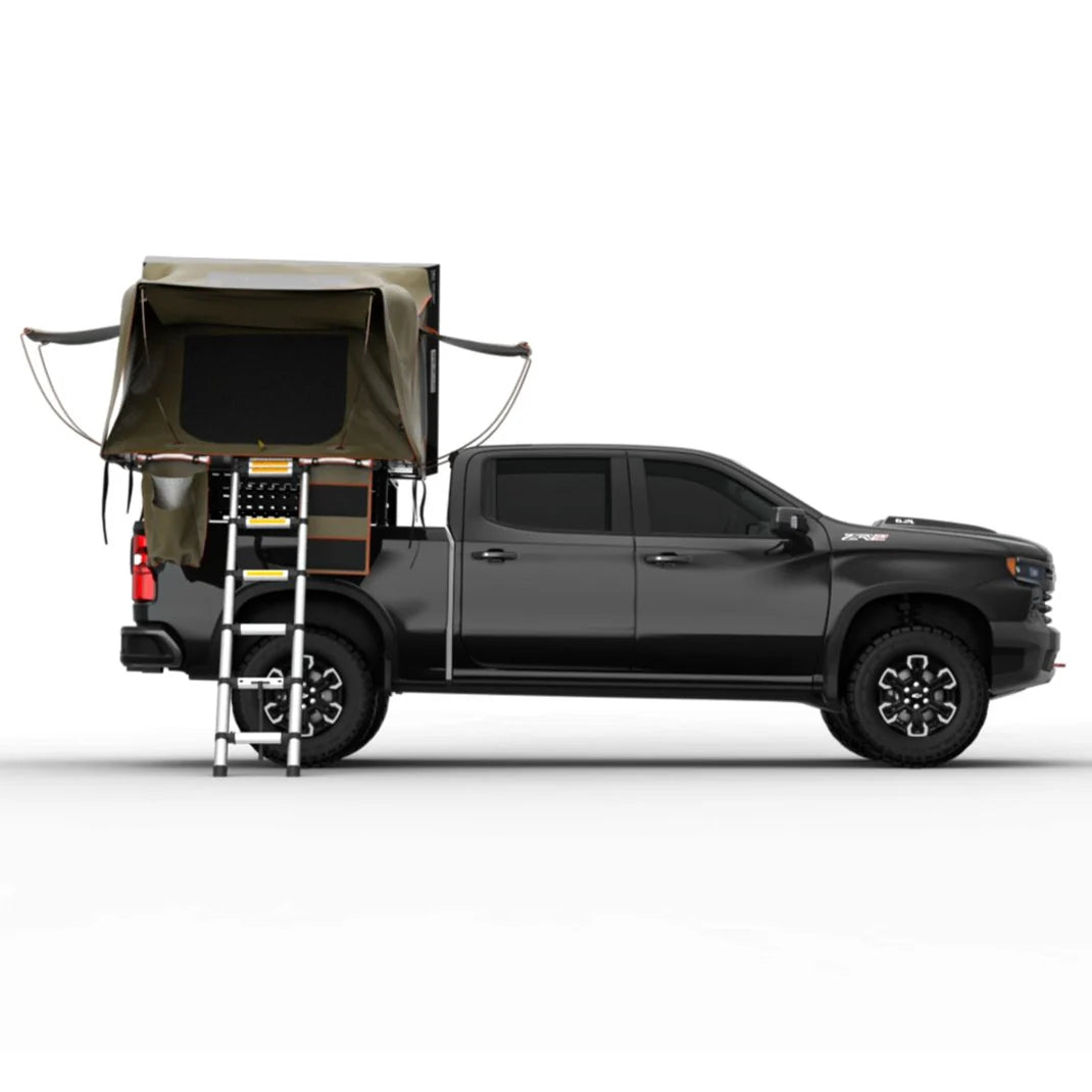 Aluminum rooftop tent for camping