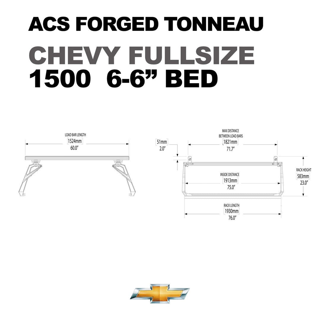 Modular TONNEAU Rails Chevrolet