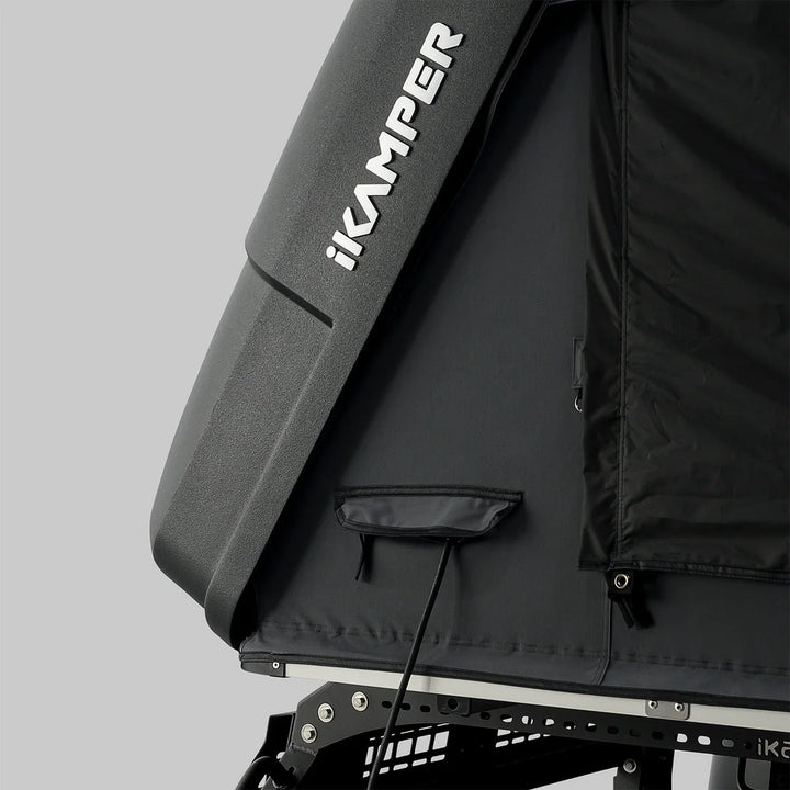Overland rooftop tent with ladder access