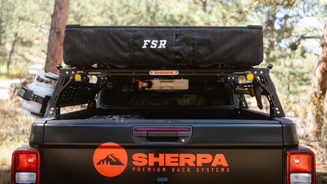 Sherpa rack mounted on truck bed