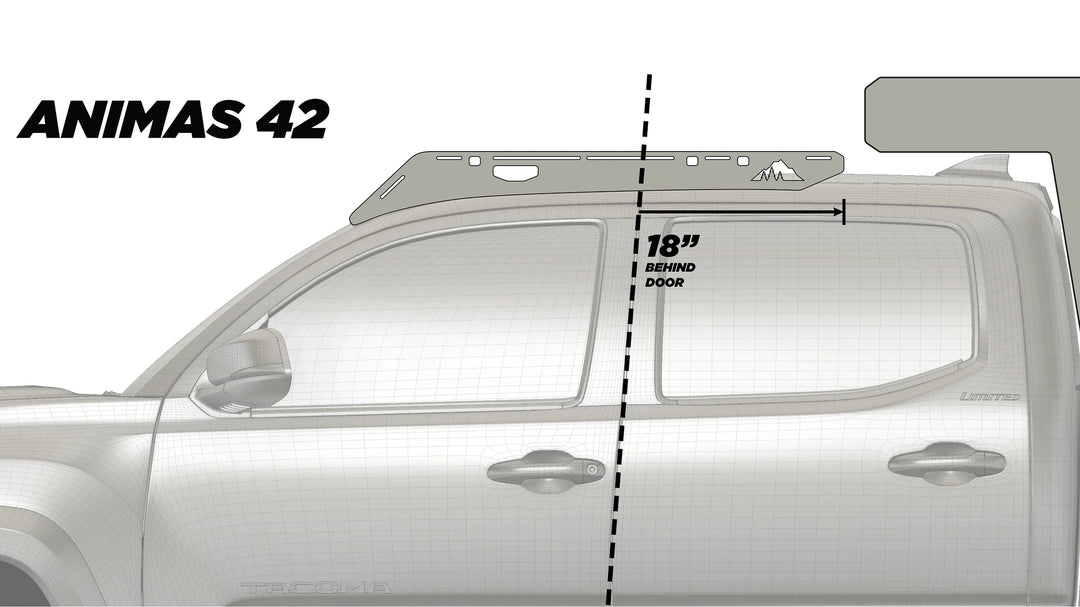 Rugged Tacoma camper roof rack system