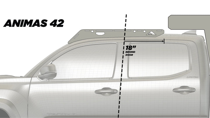 Rugged Tacoma camper roof rack system