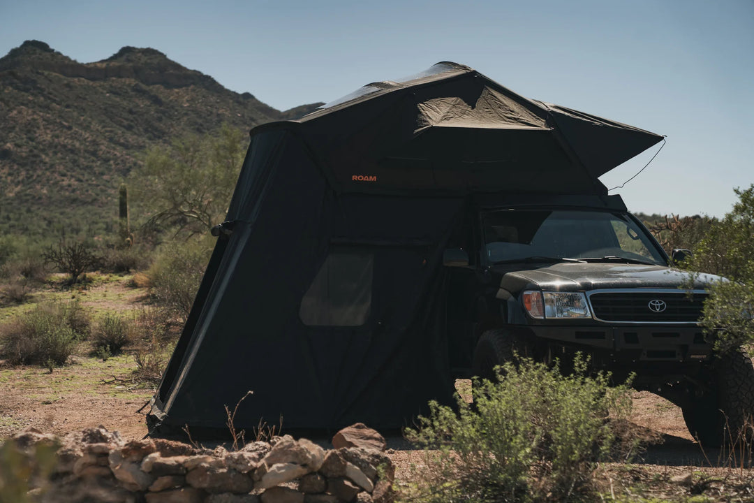 rooftop camping tent Vagabond XL Rooftop Tent - ROAM Slate Grey/Navy Blue
