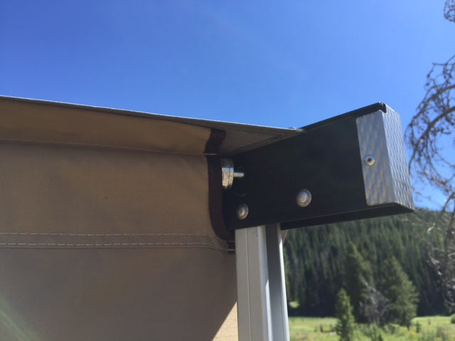 Camping awning privacy walls