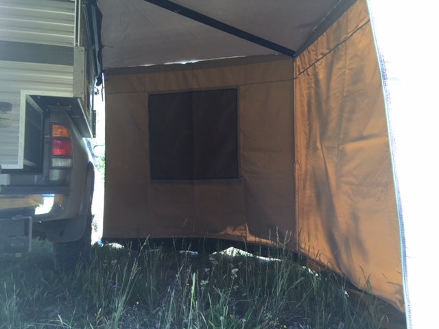 Outdoor awning wall set
