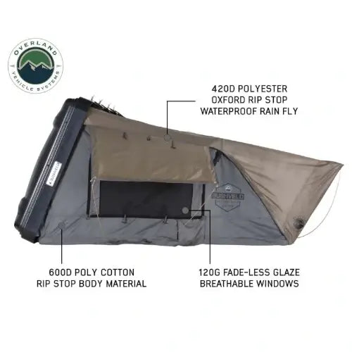 Overland Vehicle Systems Bushvled Roof Top Tent Outer Body Fabric