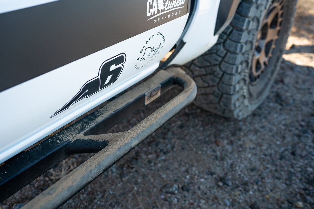 CATuned steel rock sliders Tacoma