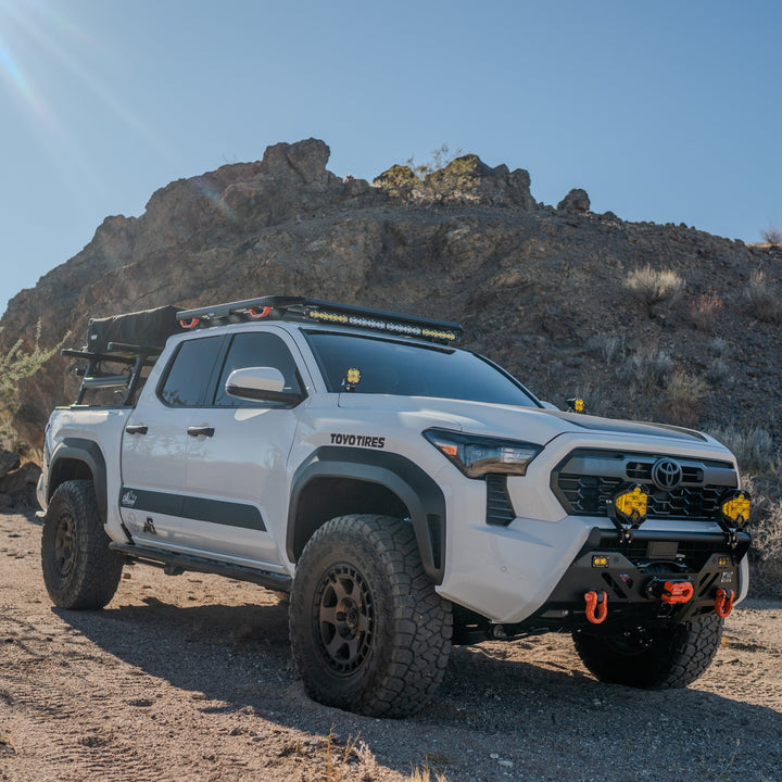 Bolt-on rock sliders for Tacoma