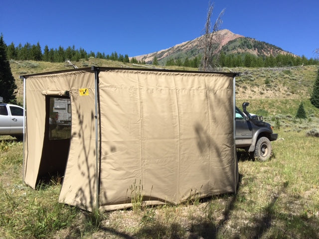 Awning wall set with door