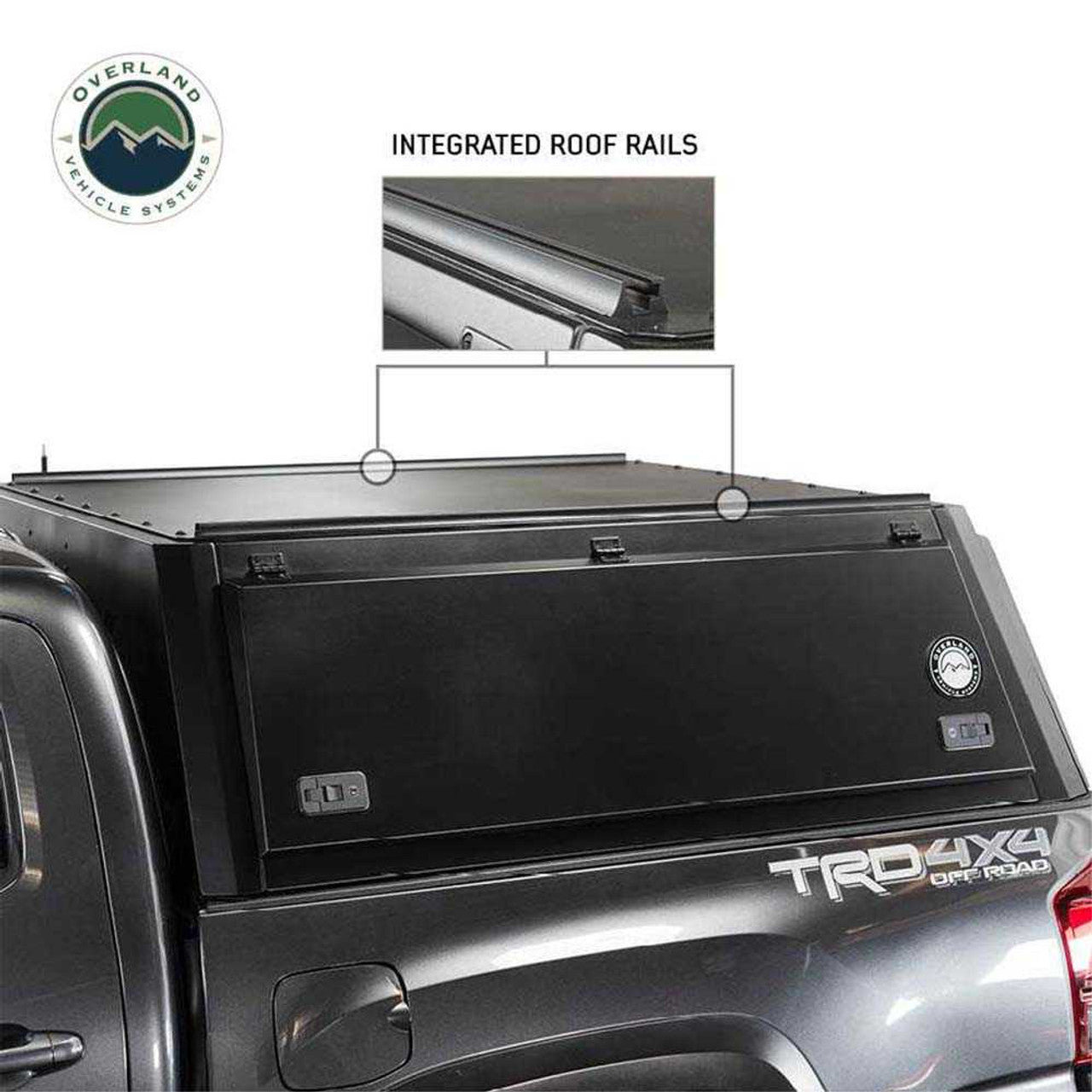 OVS Expedition Truck Cap mounted on a pickup truck bed