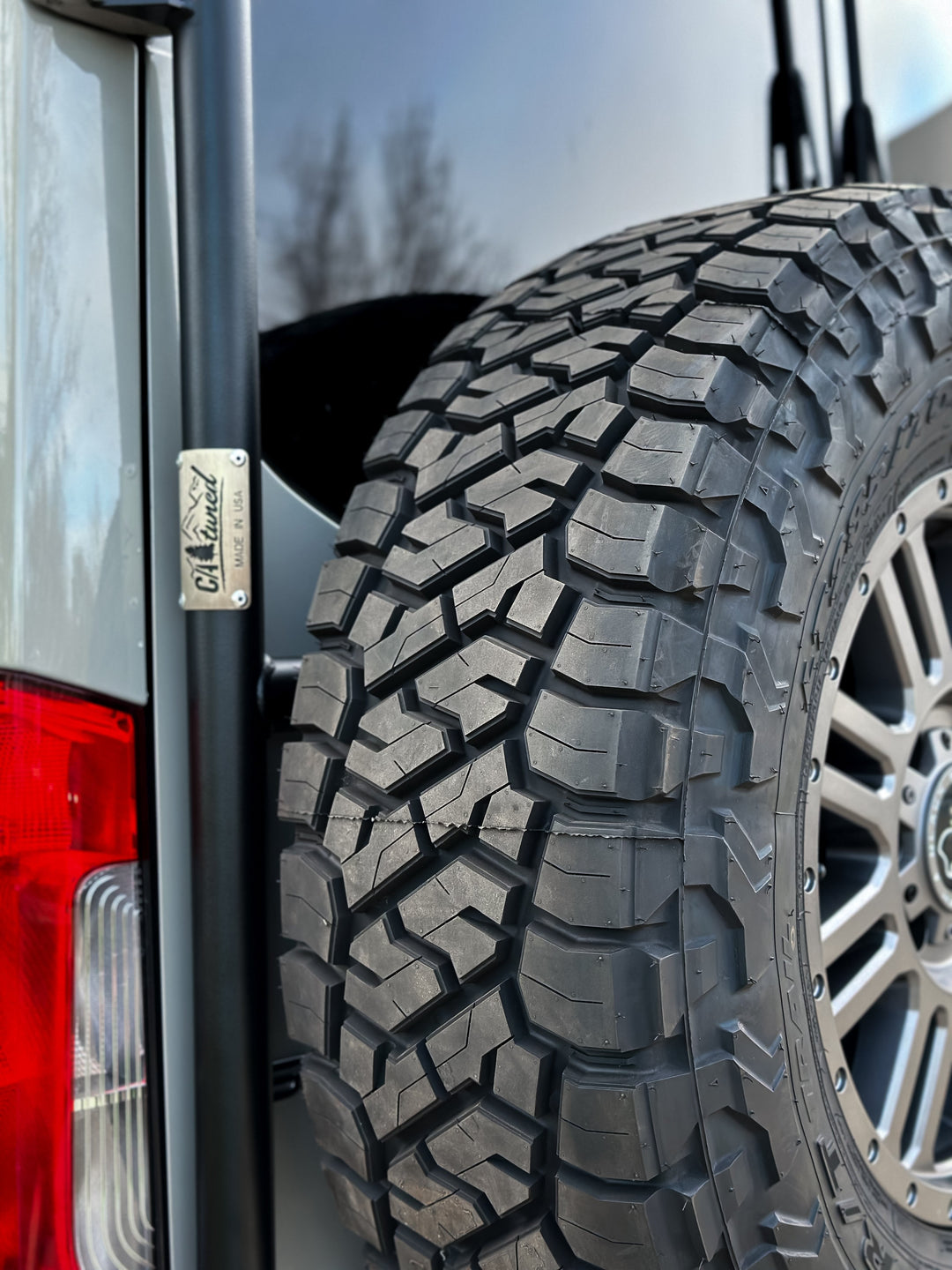 Rust resistant Sprinter tire carrier
