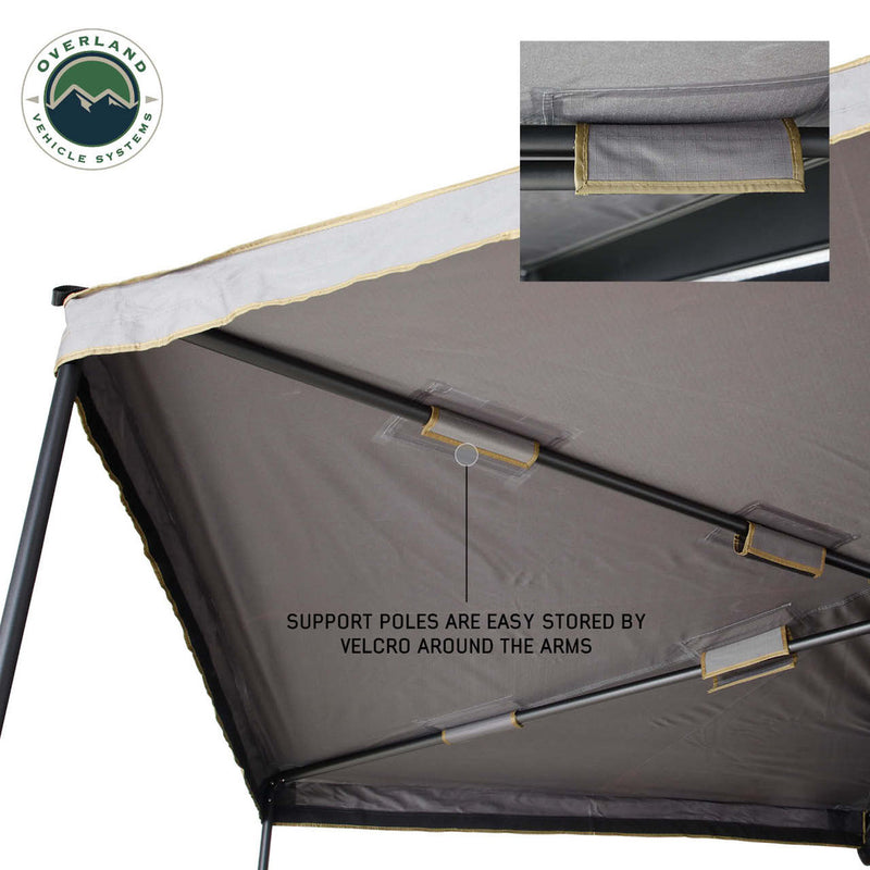 OVS Nomadic 270LTE Passenger Driver Side 270 Degree Awning easy to stored by velcro
