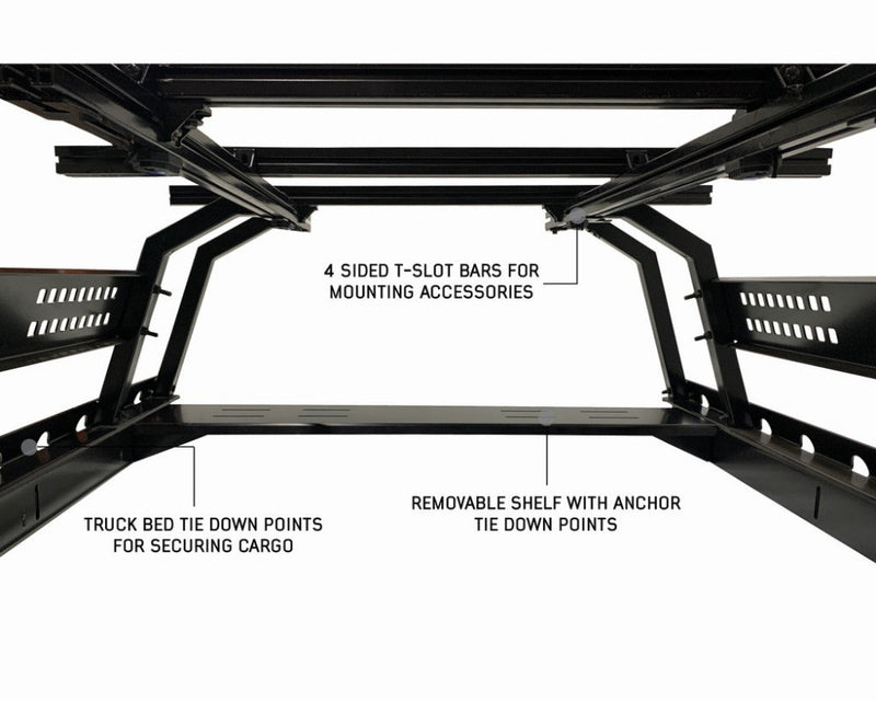 Overland Vehicle Systems Discovery Bed Rack features