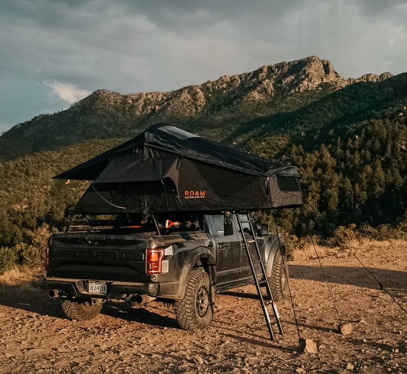 Roam Vagabond XL roof top tent in black without annex