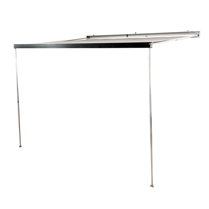 Slim aluminum case awning
