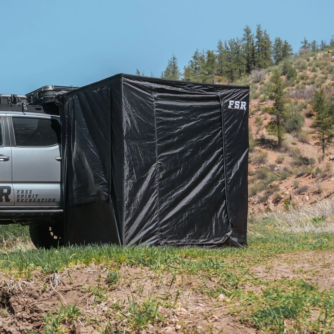 Rooftop tent shower enclosure