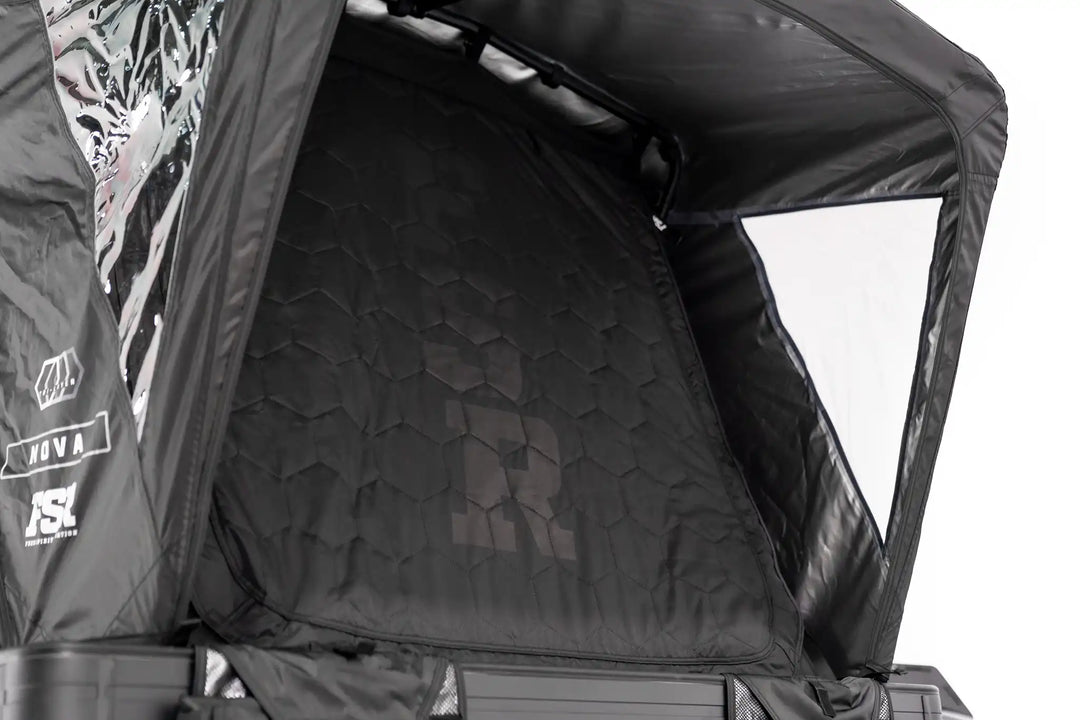 rooftop tent with foam mattress