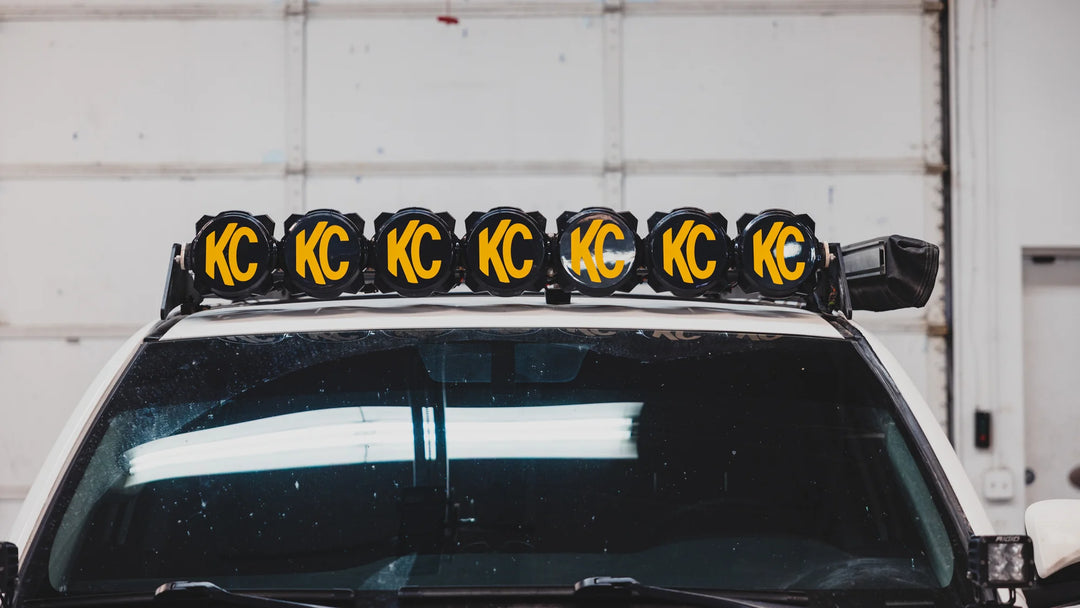 KC Pro6 LED light bar off-road setup