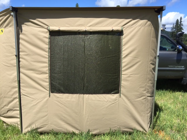 Weatherproof awning walls  