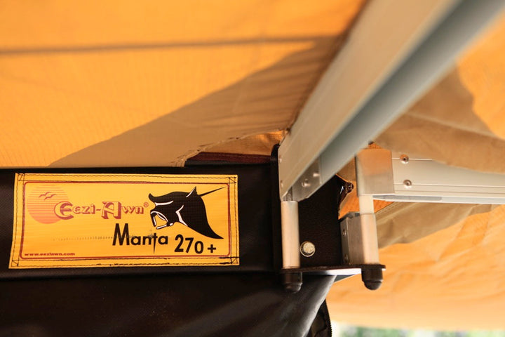 Wind resistant awning  