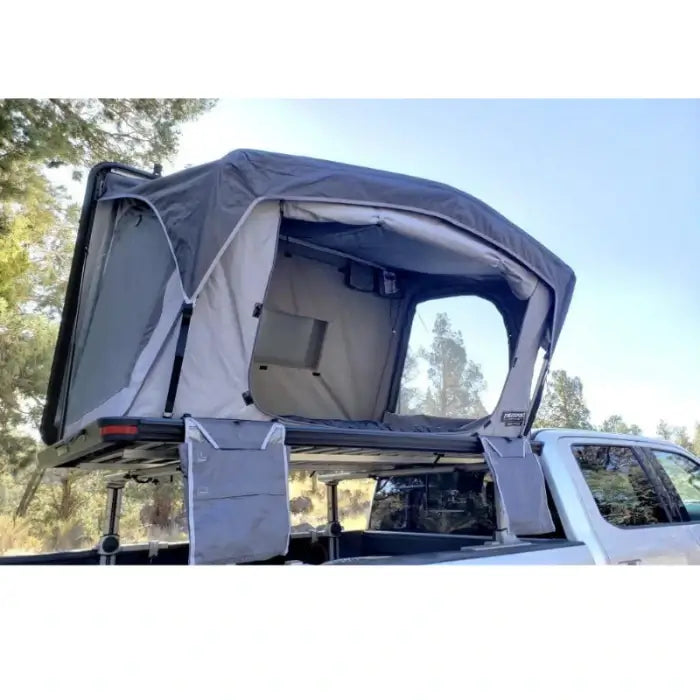 Fsr odyssey 55 Roof Top Tent grey with windows opened