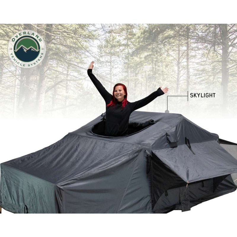 Overland Vehicle Systems Nomadic 4 Extended Roof Top Tent skylight