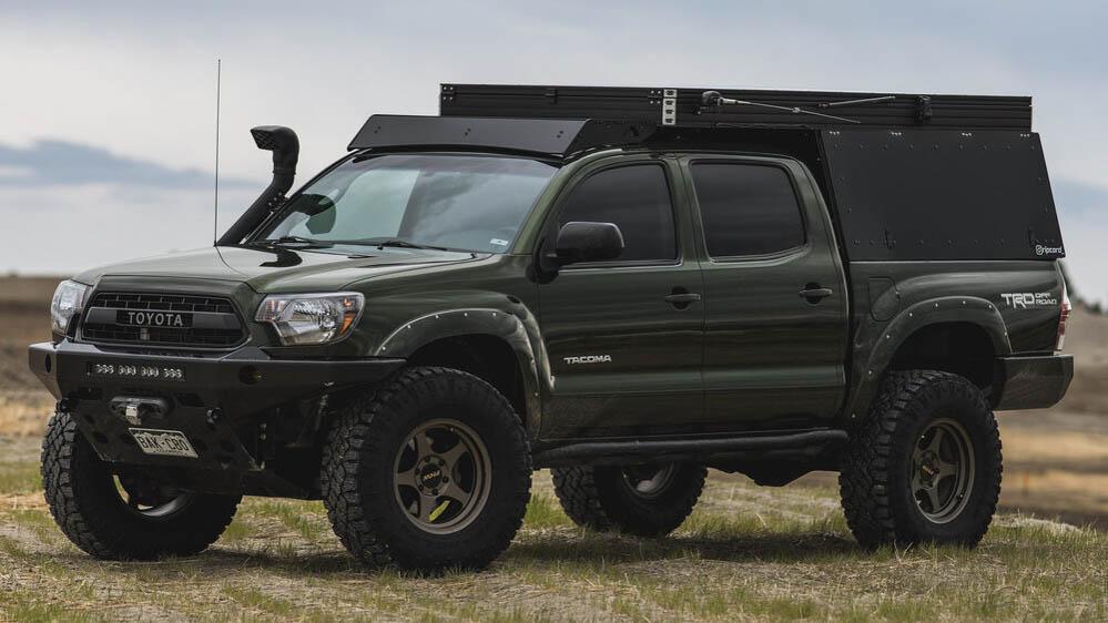 The Animas Roof Rack on Black Tacoma