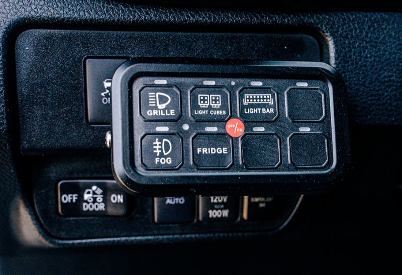 Cali Raise LED Vehicle Accessory 8 Switch Control System (Blue Backlighting)