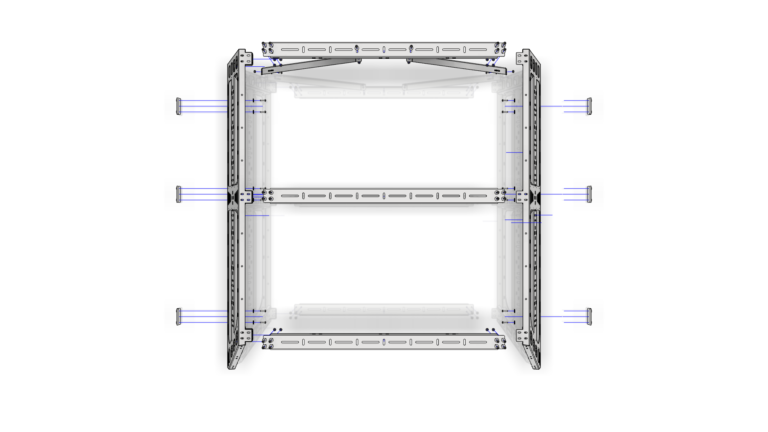 CBI F150 Bed Rack Crossbars Diagram