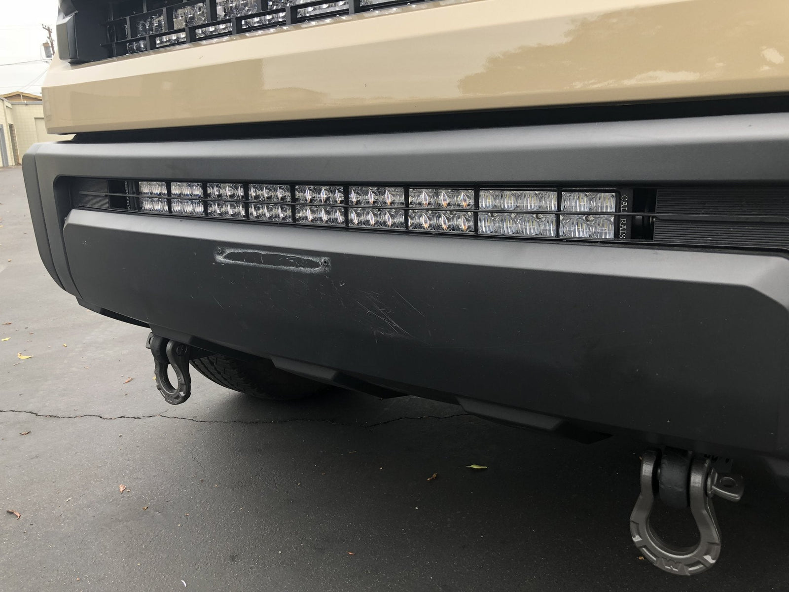 2014-2021 TOYOTA TUNDRA 32" LOWER BUMPER HIDDEN LED LIGHT BAR BRACKETS KIT Cali Raised LED