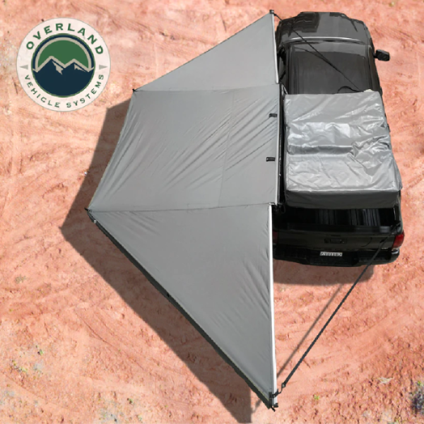 OVS Nomadic Awning 180 - Dark Gray Cover With Black Cover Universal With Optional Walls