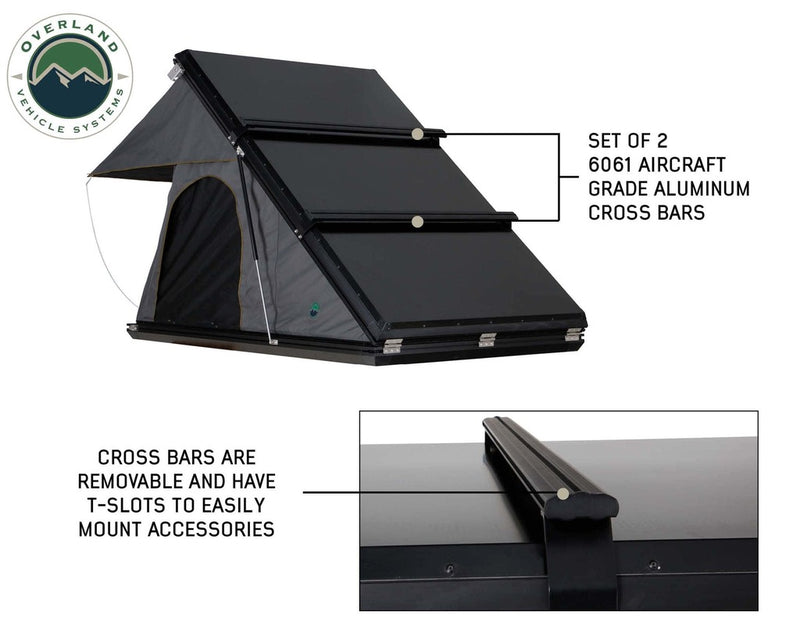 overland vehicle systems mamba roof top tent crossbars t slot channel