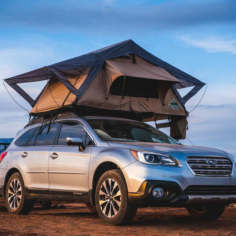 Tuff Stuff Trailhead Roof Top Tent on a Subaru outback